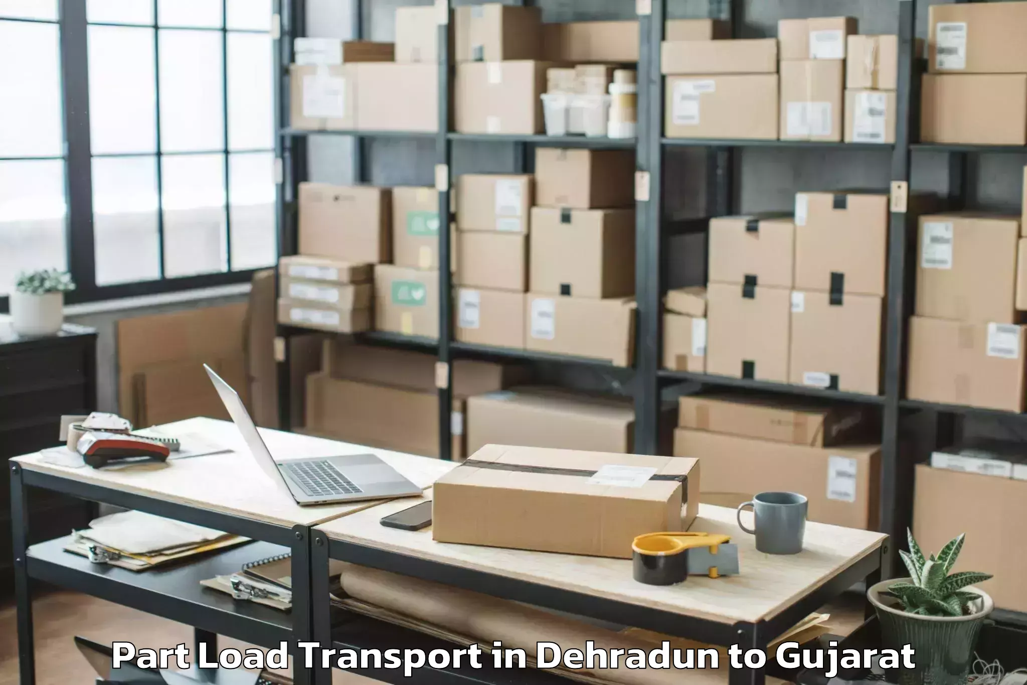 Hassle-Free Dehradun to Baria Part Load Transport